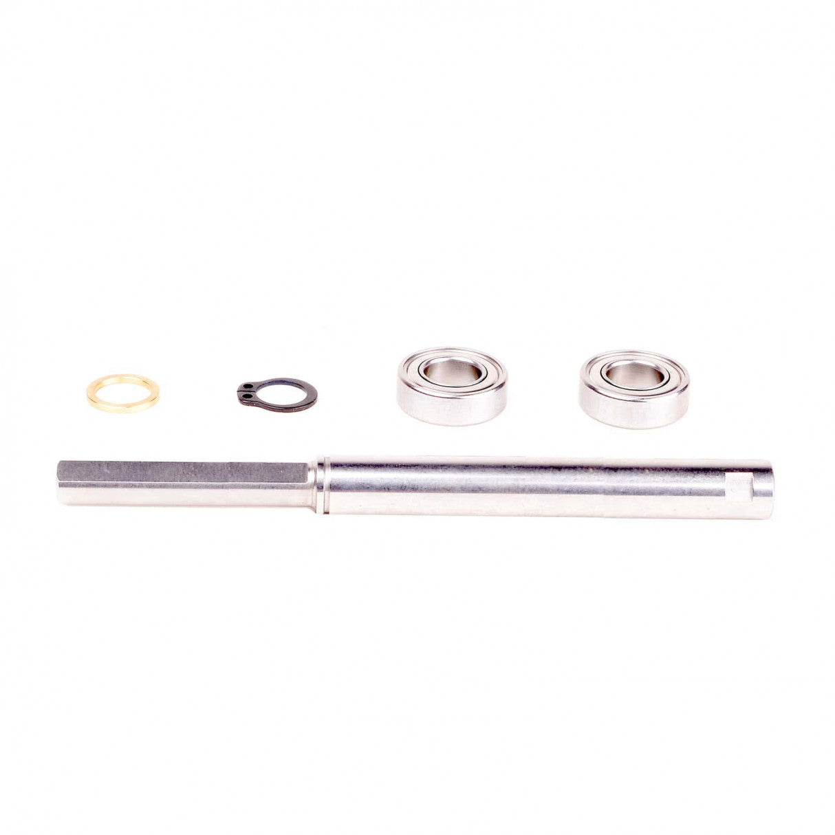 Unpacked Shaft & Bearing Kit for the Tengu 4035HS with 6x40mm shaft, bearings and hardware