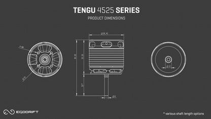 EGODRIFT Tengu 4525 Series Product Dimensions
